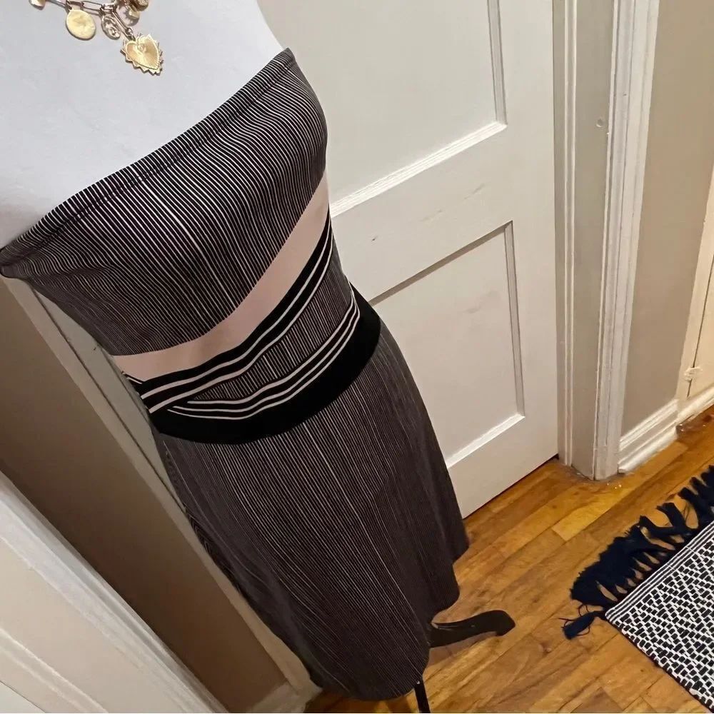 90's 2000's The Limited Striped Strapless Slinky Tube Dress Women's Medium